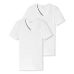 Schiesser V-Shirt 95/5 Organic 2Pack Wit, Kleding | Heren, Ondergoed, Verzenden