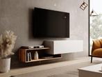 Meubella | TV-Meubel Wit eiken 210cm zwevend, Huis en Inrichting, Kasten | Televisiemeubels, Overige materialen, Verzenden, Nieuw