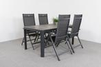 Hartman Napoli/Queens 160 cm. tuinset - 5-delig verstelbaar, Tuin en Terras, Tuinsets en Loungesets, Verzenden, Nieuw, Overige materialen