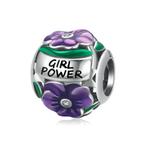 Girl Power Bloemen Bedel Charm Pandora compatible, Sieraden, Tassen en Uiterlijk, Bedels, Nieuw, Overige merken, Verzenden