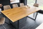 Moderne eettafel LOFT 160cm eiken design zwart metalen poten, Huis en Inrichting, Tafels | Eettafels, Ophalen of Verzenden, Nieuw