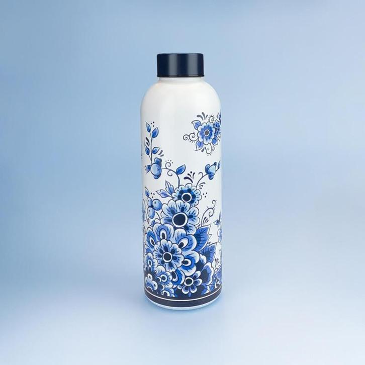 Waterfles bloemen - delftsblauw, Kleding | Heren, Schoenen, Nieuw, Ophalen of Verzenden