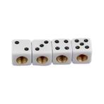 TT-products ventieldoppen Dice White dobbelstenen 4 stuks, Ophalen of Verzenden, Nieuw