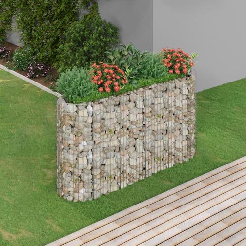 vidaXL Gabion plantenbak verhoogd 190x50x100 cm, Tuin en Terras, Bloembakken en Plantenbakken, 100 cm of meer, Nieuw, Metaal, 60 cm of meer
