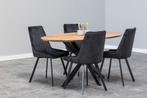 Mangohouten Eettafel Ovaal Julia 220x110 cm (2,5 cm), 100 tot 150 cm, Verzenden, Industriële meubels, Ovaal