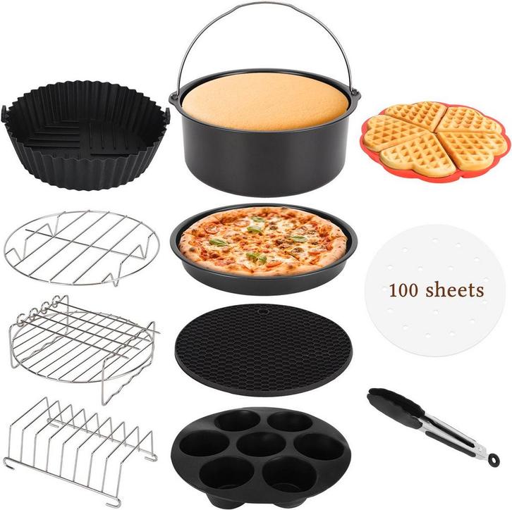 Airfryer Accessoires Complete Set - Ø20cm - Geschikt voor Ai, Huis en Inrichting, Woonaccessoires | Overige, Nieuw, Verzenden