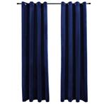 Luxe Fluweel Gordijnen Blauw 140x175 - retourdeal, Huis en Inrichting, Stoffering | Gordijnen en Lamellen, 100 tot 150 cm, Blauw