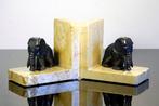 Boekensteunen - Marmer, Zinklegering - olifanten kubisme, Antiek en Kunst