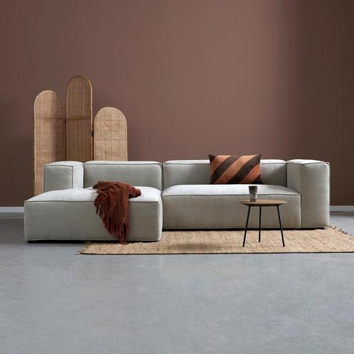 *WOONWINKEL* Beige Bank Met Chaise Longue Links, Huis en Inrichting, Banken | Bankstellen, Nieuw, Verzenden