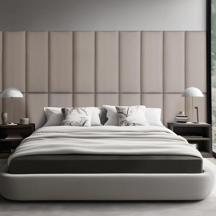 Gestoffeerde wandpanelen Carpino set van 2 fluweel 90x30 cm, Doe-het-zelf en Verbouw, Platen en Panelen, Verzenden