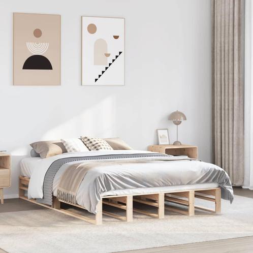vidaXL Bedframe zonder matras massief grenenhout 140x190 cm, Huis en Inrichting, Slaapkamer | Bedden, 140 cm, 190 cm of minder