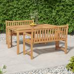 vidaXL 3-delige Tuinset massief teakhout, Verzenden, Nieuw, Teakhout, Tuinset