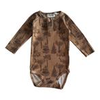 Organic long sleeves romper woods - 62CM, Verzenden, Nieuw