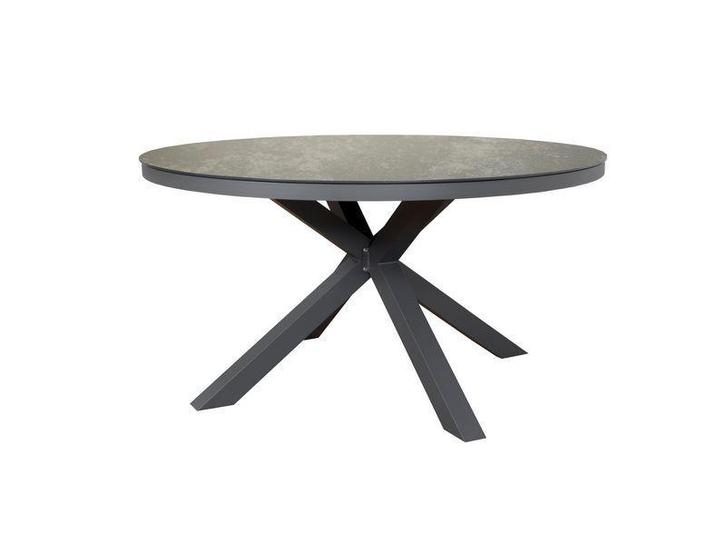 Te Velde tuinmeubelen bianca hpl tuintafel rond 140, Tuin en Terras, Tuintafels, Nieuw, Kunststof, Rond