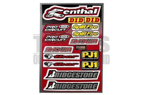 Stickerset sponsor Bridgestone 15-delig, Fietsen en Brommers, Brommeronderdelen | Algemeen, Nieuw, Ophalen of Verzenden
