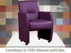 Leren eetkamerstoel Pleasure - Toledo Aubergine (paars) -, Huis en Inrichting, Stoelen, Eigentijds, Modern, Overige kleuren, Nieuw