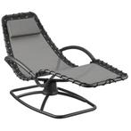 Ligstoel Toulon, ergonomisch, schommelfunctie - grijs, Tuin en Terras, Verzenden, Nieuw