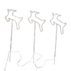 Set van 3 kerst prikspots wit herten incl. LED met timer, Diversen, Kerst, Verzenden, Nieuw