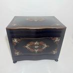 Drankkast - Likeurkelder - Verguld messing, Gezwart hout,