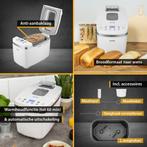 Broodbakmachine - 900 tot 1350 gr Brood - 850W - Wit - TZS, Verzenden, Zo goed als nieuw