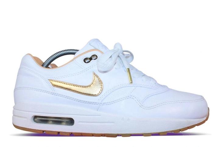 Nike Air Max 1 FB Woven White Gold • 41, Kleding | Heren, Schoenen, Sneakers of Gympen, Ophalen of Verzenden