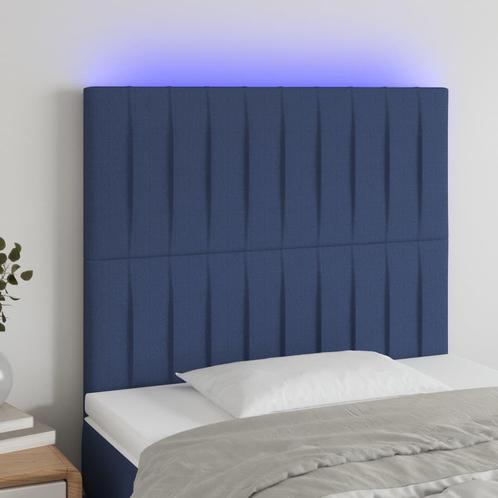 vidaXL Hoofdbord LED 90x5x118/128 cm stof blauw, Huis en Inrichting, Slaapkamer | Bedden, Blauw, Nieuw, Stof, Verzenden