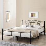 Metalen bed twijfelaar Florenz incl. bedbodem 140x200 zwart, Huis en Inrichting, Slaapkamer | Bedden, Verzenden, Nieuw