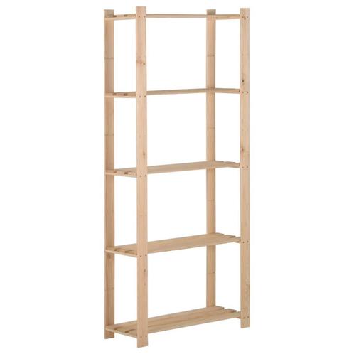 vidaXL Opbergrek 5-laags 80x28,5x170 cm massief grenenhout, Huis en Inrichting, Kasten | Stellingkasten, Nieuw, Verzenden