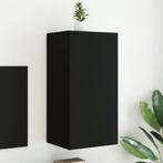 vidaXL Tv-wandmeubel met LED-verlichting 40,5x35x80 cm zwart, Huis en Inrichting, Kasten | Televisiemeubels, Verzenden, Nieuw
