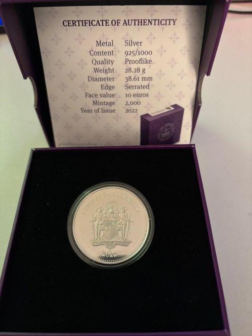 Malta. 10 Euro 2022 Queens Platinum Jubilee Proof (Zonder, Postzegels en Munten, Munten | Europa | Euromunten