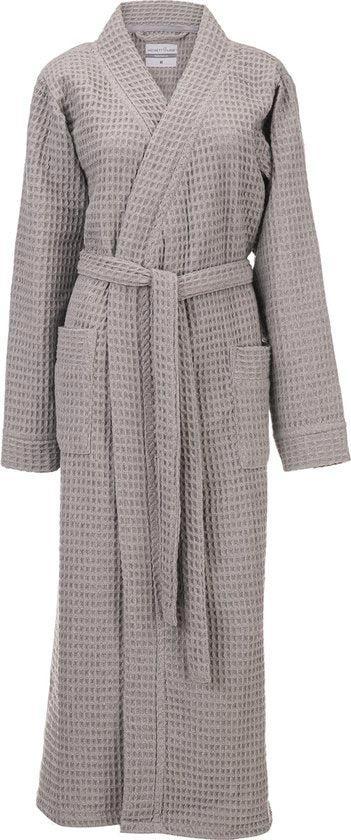 2dekans | Heckettlane Badjas Wafel - Kamerjas voor Dames en, Huis en Inrichting, Badkamer | Badtextiel en Accessoires, Grijs, Zo goed als nieuw