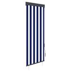 vidaXL Rolgordijn voor buiten 60x250 cm blauw en wit, Huis en Inrichting, Stoffering | Gordijnen en Lamellen, Verzenden, Nieuw
