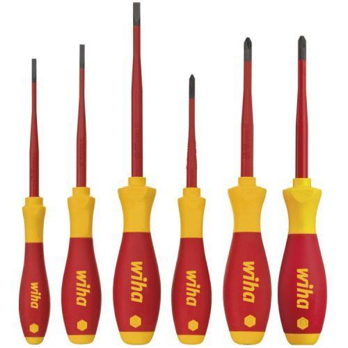 Set geisoleerde schroevendraaiers Wiha slimfix 6-delig, Doe-het-zelf en Verbouw, Elektra en Kabels, Nieuw, Ophalen of Verzenden