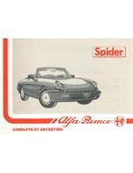 1990 ALFA ROMEO SPIDER INSTRUCTIEBOEKJE FRANS, Auto diversen, Handleidingen en Instructieboekjes