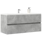 vidaXL Wastafelkast 100x38,5x45 cm spaanplaat betongrijs, Huis en Inrichting, Verzenden, Nieuw, Minder dan 100 cm