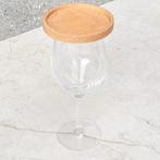 HOCHO Beukenhouten Wijnglas Deksel 90x15 mm – Met Snackpl., Huis en Inrichting, Ophalen of Verzenden, Nieuw