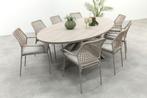 GI Swifty/Edison 8-persoons ovale stapelbare tuinset 280x140, Verzenden, Nieuw, Overige materialen, Tuinset