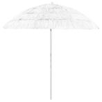 vidaXL Strandparasol Hawaï 240 cm wit, Verzenden, Nieuw, 2 tot 3 meter, Strandparasol