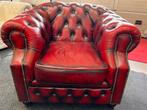 Chesterfield Maarssen !! Oxblood Leren Chesterfield Fauteuil, Huis en Inrichting, Fauteuils, Ophalen, Gebruikt, Leer, Chesterfield