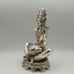Grande Dea indù Lakshmi rivestita in Argento 925 (h 27 cm) -, Antiek en Kunst