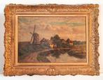 Hendrik Gerard ten Hoet (1855-1928) - Landschap met molen, Antiek en Kunst