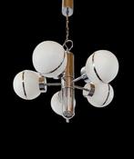 Plafondlamp - Gechromateerd metaal, kristal