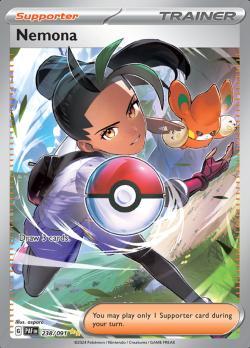 Nemona 238/091 Paldean Fates, Hobby en Vrije tijd, Verzamelkaartspellen | Pokémon, Losse kaart, Nieuw, Foil, Ophalen of Verzenden
