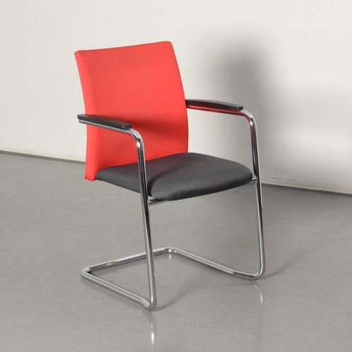 Haworth vergaderstoel, rood / antraciet, sledeframe, Huis en Inrichting, Stoelen, Ophalen of Verzenden