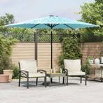 vidaXL Parasol met stalen paal 288x288x225 cm blauw, Tuin en Terras, Parasols, Verzenden, Nieuw, 2 tot 3 meter
