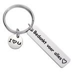 Fako Bijoux® - Sleutelhanger Bedankt Voor Alles - Cadeau -, Verzamelen, Verzenden, Nieuw