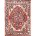 Afghan, Grote handgeknoopte traditionele Heriz tapijt Uniek, Nieuw