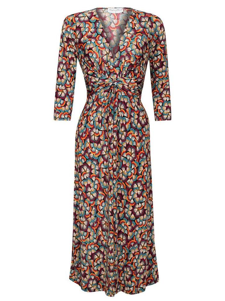 Jurk Viooltjes Multi XL (42), Kleding | Dames, Jurken, Verzenden