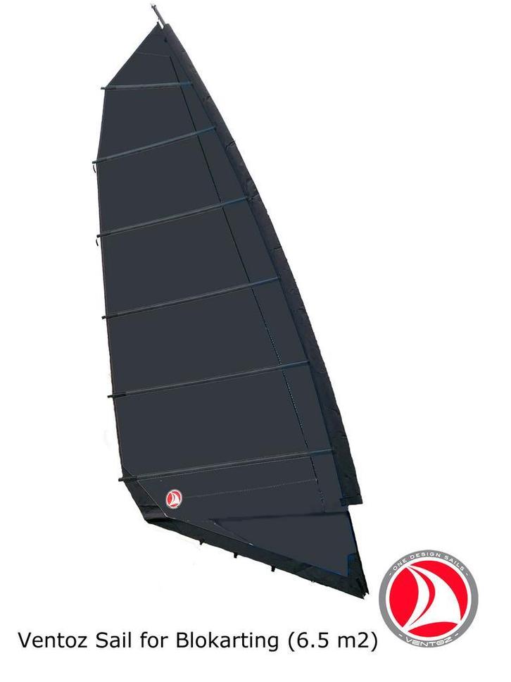Ventoz strandzeil 6.5 m2 (blokarten)- All Black, Watersport en Boten, Zeilen en Zeiltoebehoren, Minder dan 3 meter, Minder dan 15 m²