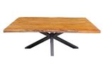 Massief houten eettafel MAMMUT 200cm acacia zwart metalen, Huis en Inrichting, Tafels | Eettafels, Ophalen of Verzenden, Nieuw